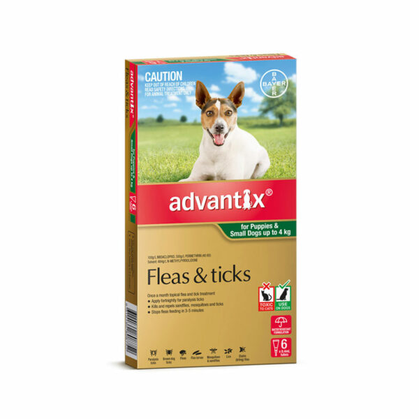 Advantix Green Spot-On for Puppies & Small Dogs - 6 Pack