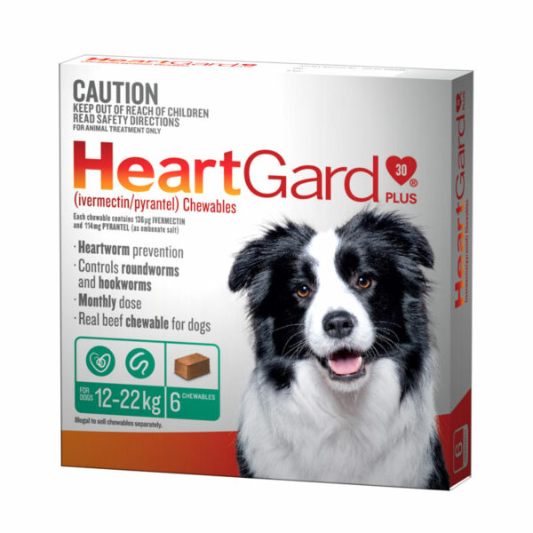 HeartGard Plus Green Chews for Medium Dogs - 6 Pack