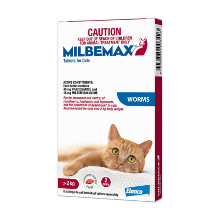 Milbemax Allwormer Tablets for Cats (2-8kg) - 2 Pack