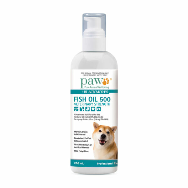 PAW Fish Oil 500 Veterinary Strength 200ml