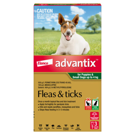 Advantix Green Spot-On for Puppies & Small Dogs - 3 Pack