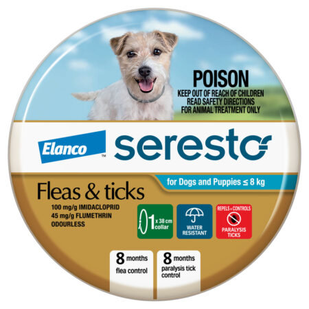 Seresto Flea & Tick Collar for Puppies & Small Dogs (up to 8kg)